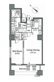 ホライズンプレイス赤坂 1202 間取り図