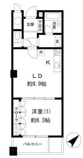 ニチレイ明石町レジデンス 1510 間取り図