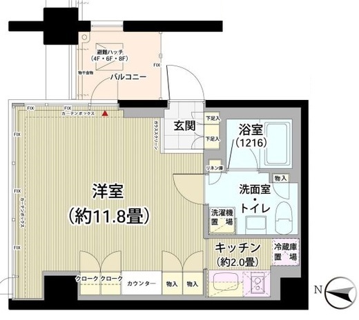 ガーデニエール砧レジデンス 513 間取り図