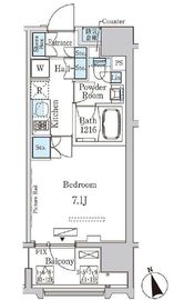 ライオンズフォーシア中央MINATO 1002 間取り図