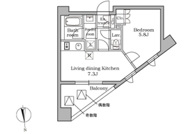 レジディア三軒茶屋 1201 間取り図