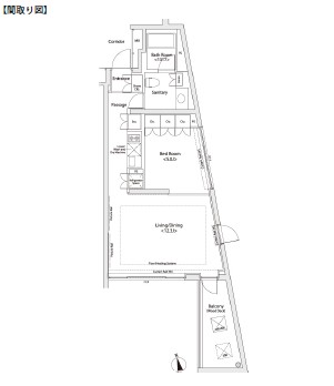 オープンレジデンシア中目黒別所坂 408 間取り図