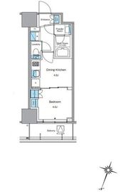 ルフォンプログレ渋谷ヒルトップ 1407 間取り図