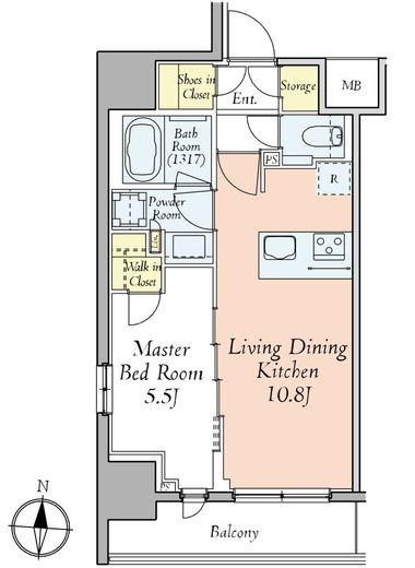 クレストコート本所吾妻橋 401 間取り図
