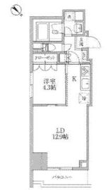 レジディア文京本郷3 1203 間取り図