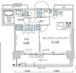 パークアクシス菊川ステーションゲート 311 間取り図