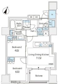 パークホームズ日本橋時の鐘通り 11階 間取り図