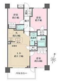 ベリスタ四谷大京町 2階 間取り図
