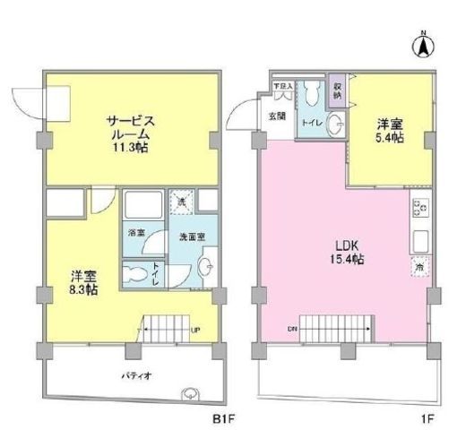 元住吉アートフラッツ 101 間取り図