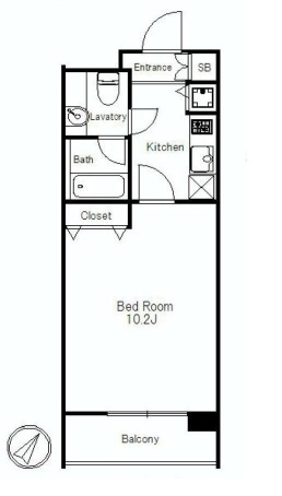 ヴィエント中目黒 402 間取り図