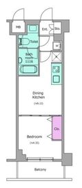 クレヴィアリグゼ西巣鴨 208 間取り図