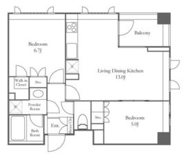 フォレシティ富ヶ谷 408 間取り図