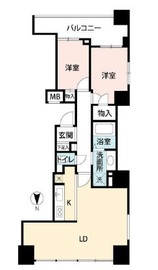 ワールドシティタワーズ ブリーズタワー 22階 間取り図