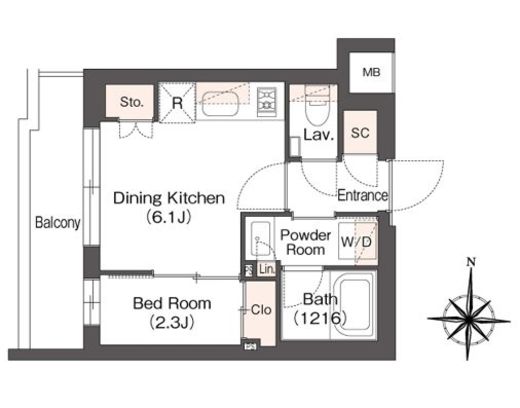 ミュプレ代々木上原 312 間取り図
