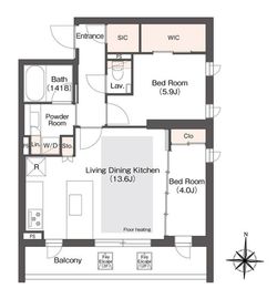 ミュプレ代々木上原 303 間取り図
