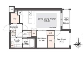 ミュプレ代々木上原 304 間取り図