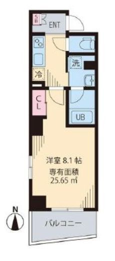 フェール東新宿 202 間取り図