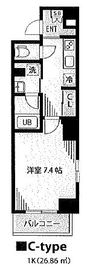 フェール東新宿 201 間取り図