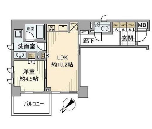 ガーラ・レジデンス日本橋水天宮 3階 間取り図