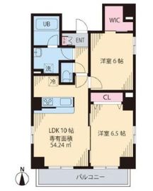 フェール東新宿 601 間取り図