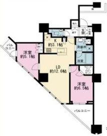 富久クロスコンフォートタワー(Tomihisa Cross)  46階 間取り図