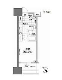 パークハビオ武蔵小山 204 間取り図