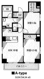 フェール東新宿 801 間取り図