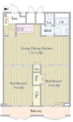 パークグレース新宿 1302 間取り図