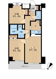 日本橋ファーストレジデンス 1304 間取り図