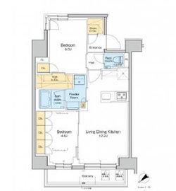 プラウドフラット西日暮里 1102 間取り図