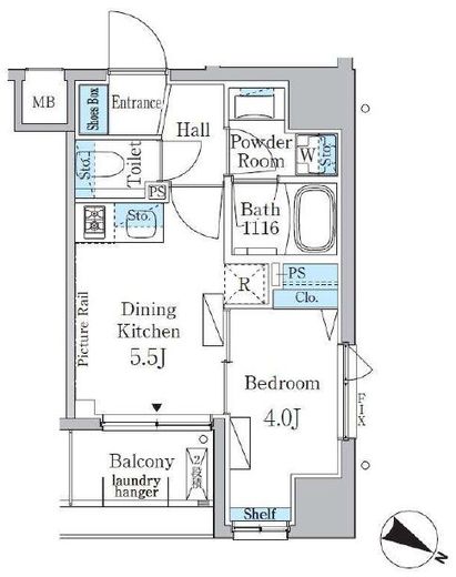 リビオメゾン日本橋久松町 401 間取り図