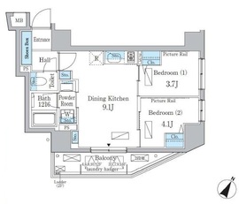 リビオメゾン日本橋久松町 303 間取り図