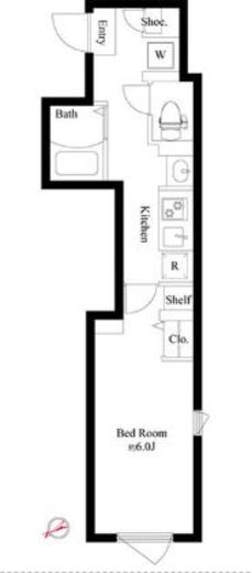 エルファーロ池尻 103 間取り図