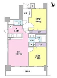 グラーナ上野 501 間取り図