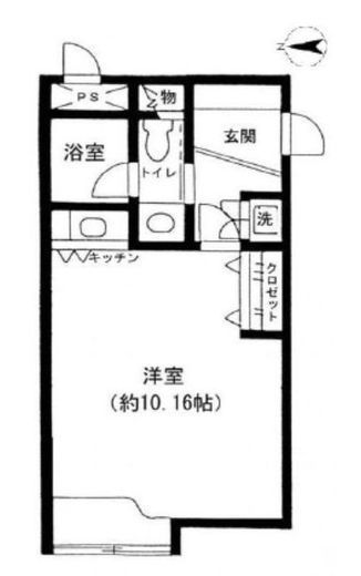 原宿東急アパートメント 203 間取り図