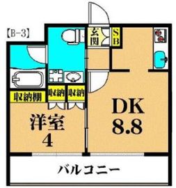 フレンシア南品川 208 間取り図