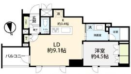 インプレスト東京八丁堀ル・サンク 2階 間取り図