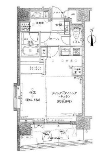 グランアビテ四谷三丁目ステーションフロント 2階 間取り図