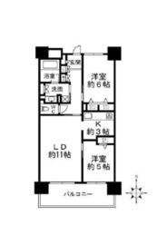 クリオ新大橋 6階 間取り図
