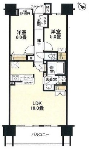 クレストシティレジデンス 7階 間取り図