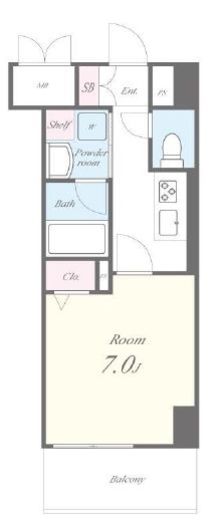 リーフガーデン東日暮里 305 間取り図