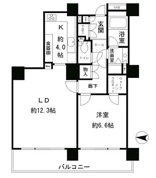 リバーポイントタワー 1910 間取り図