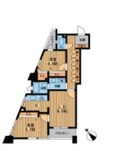 プライムアーバン新川 401 間取り図