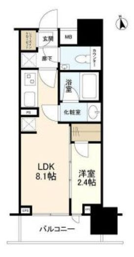 ピアース渋谷 302 間取り図