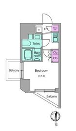 クレヴィアリグゼ北品川Ⅱステーションコート 1102 間取り図