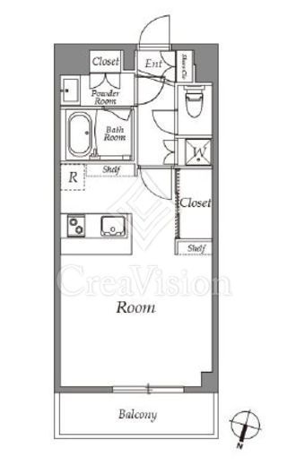 カスタリア代々木上原 104 間取り図