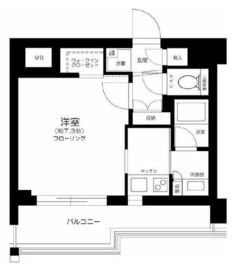 ジェノヴィア水天宮前スカイガーデン 4階 間取り図