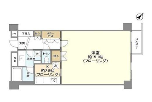 ライフコア押上 4階 間取り図