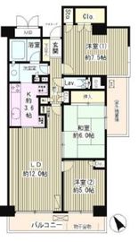 高田馬場パークホームズ 5階 間取り図