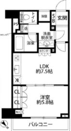 ファミール東京グランリッツ 8階 間取り図